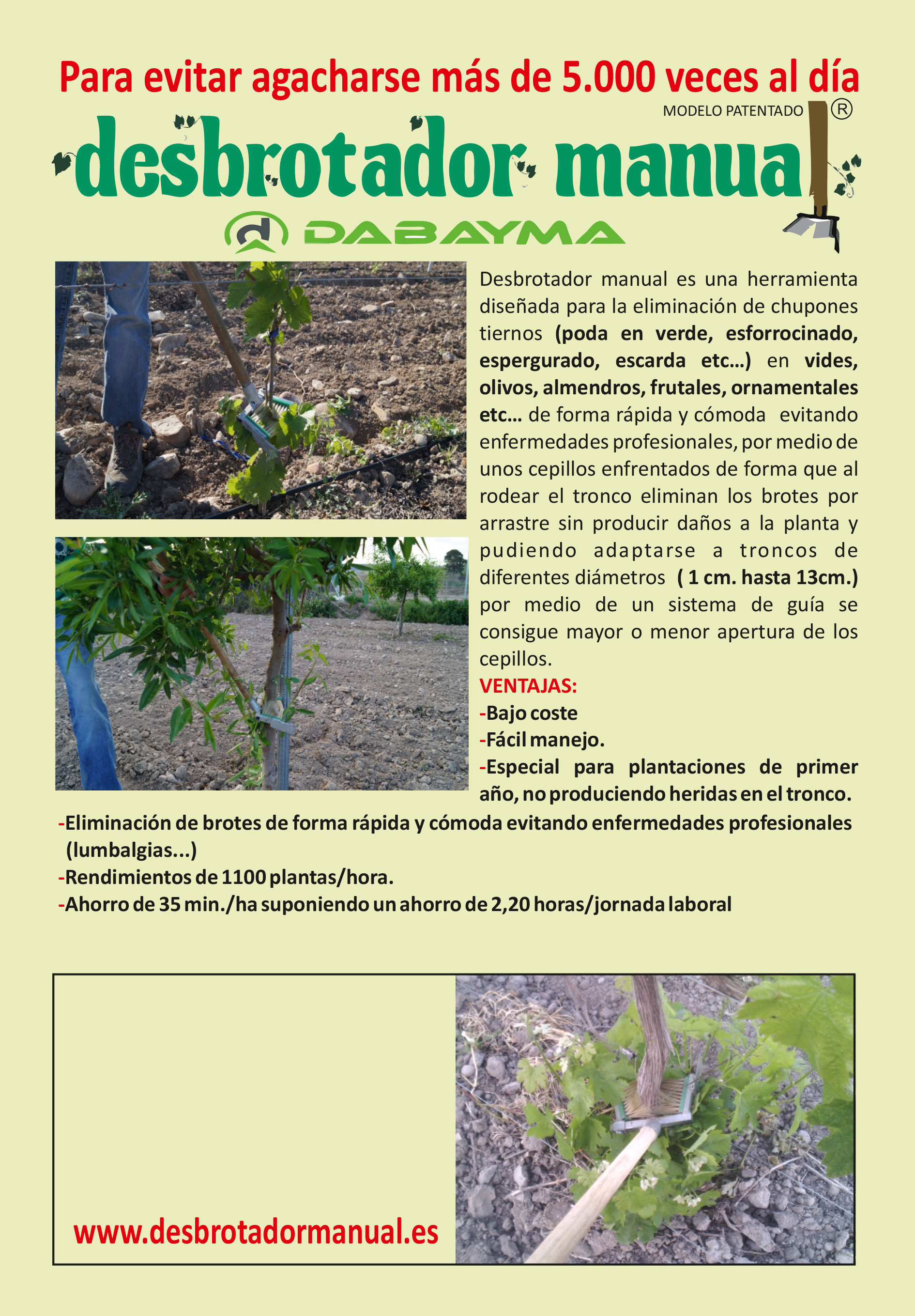 Campaña publicitaria del desbrotador